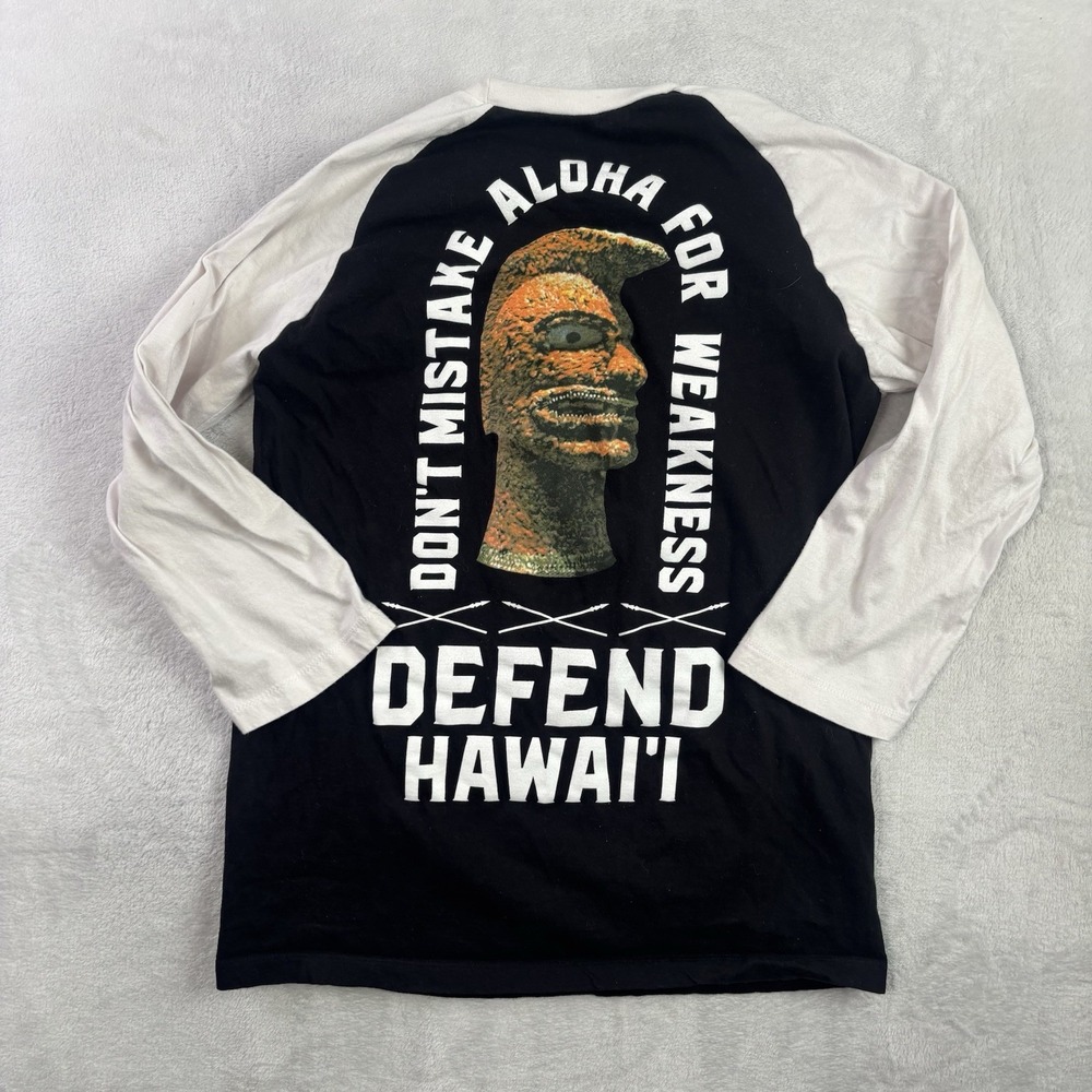 Defend Hawaii Don't Mistake Aloha For Weakness Black Shirt Men's Medium